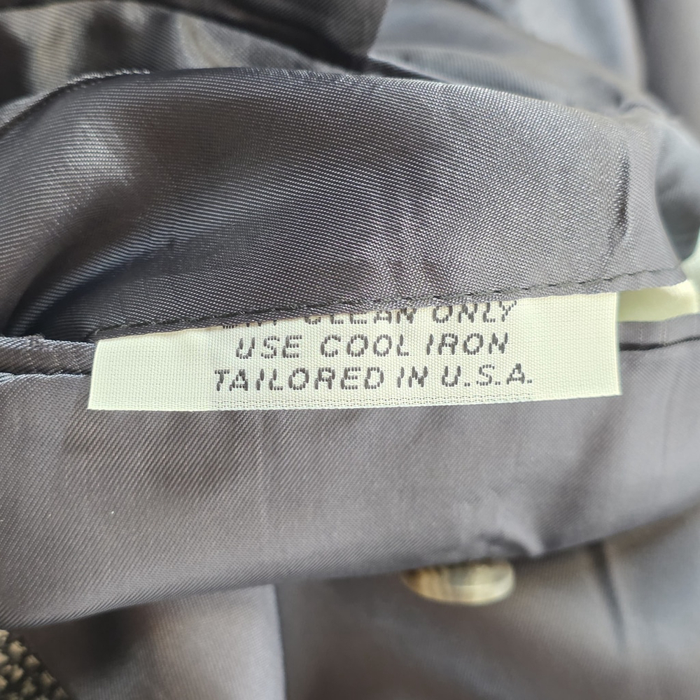 Americana Heritage H. Freeman & Son Wool Tweed Blazer Men 46R Navy Gray Textured - Picture 14 of 16
